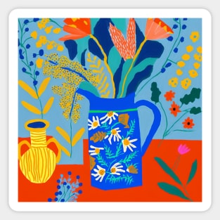 Jug of blooms Sticker